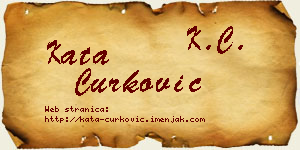 Kata Ćurković vizit kartica